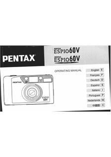 Pentax Espio 60 V manual. Camera Instructions.